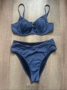 Cupshe Denim Swimsuit- L